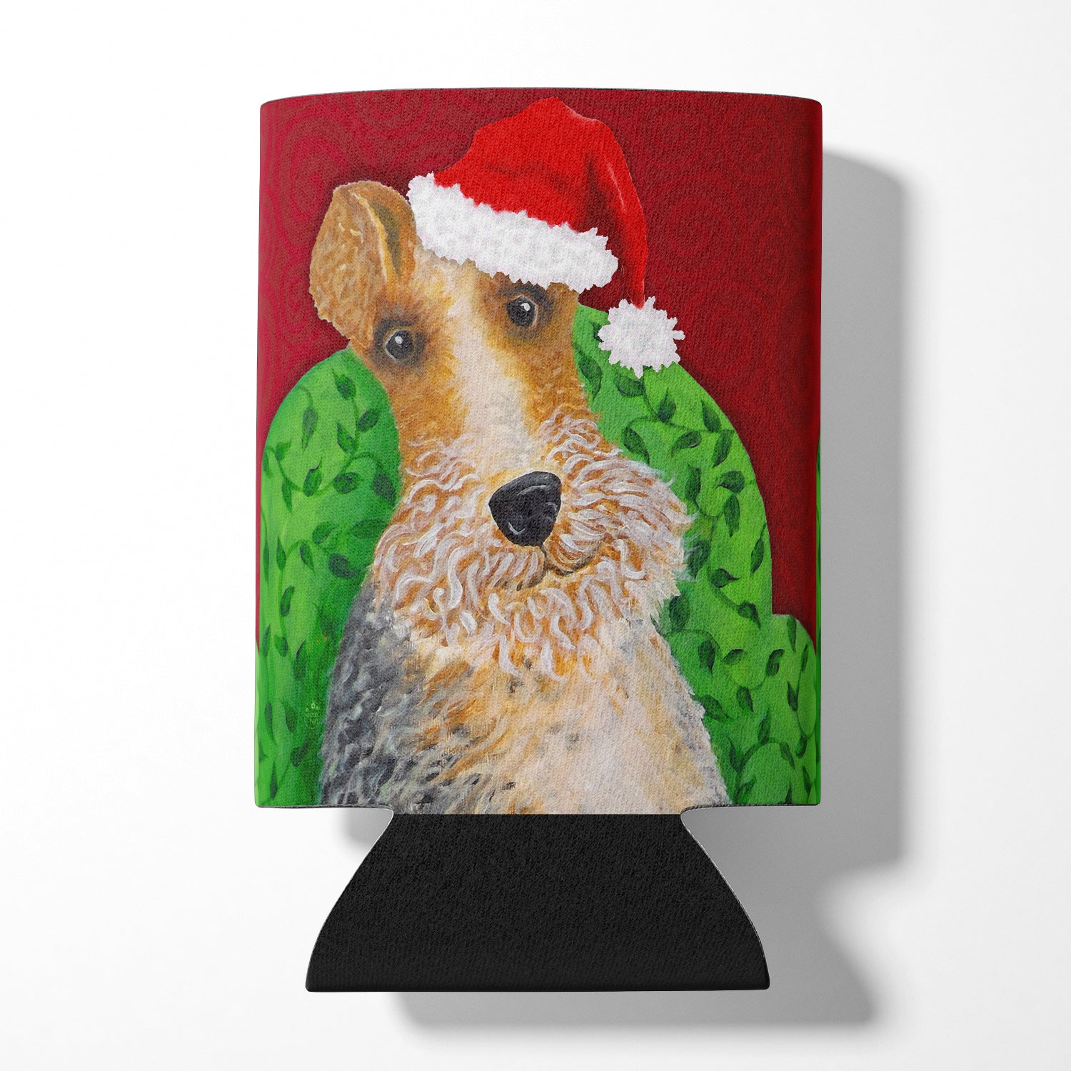 Wire Fox Terrier Christmas Can or Bottle Hugger VHA3040CC  the-store.com.