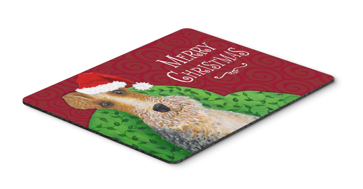 Wire Fox Terrier Christmas Mouse Pad, Hot Pad or Trivet VHA3040MP by Caroline&#39;s Treasures