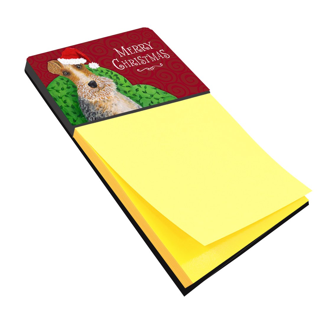 Wire Fox Terrier Christmas Sticky Note Holder VHA3040SN by Caroline&#39;s Treasures