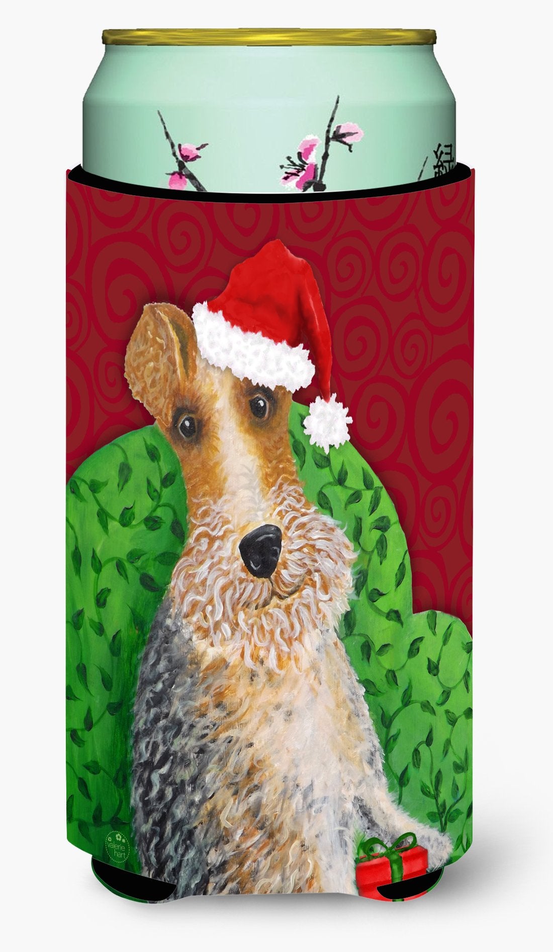 Wire Fox Terrier Christmas Tall Boy Beverage Insulator Hugger VHA3040TBC by Caroline&#39;s Treasures