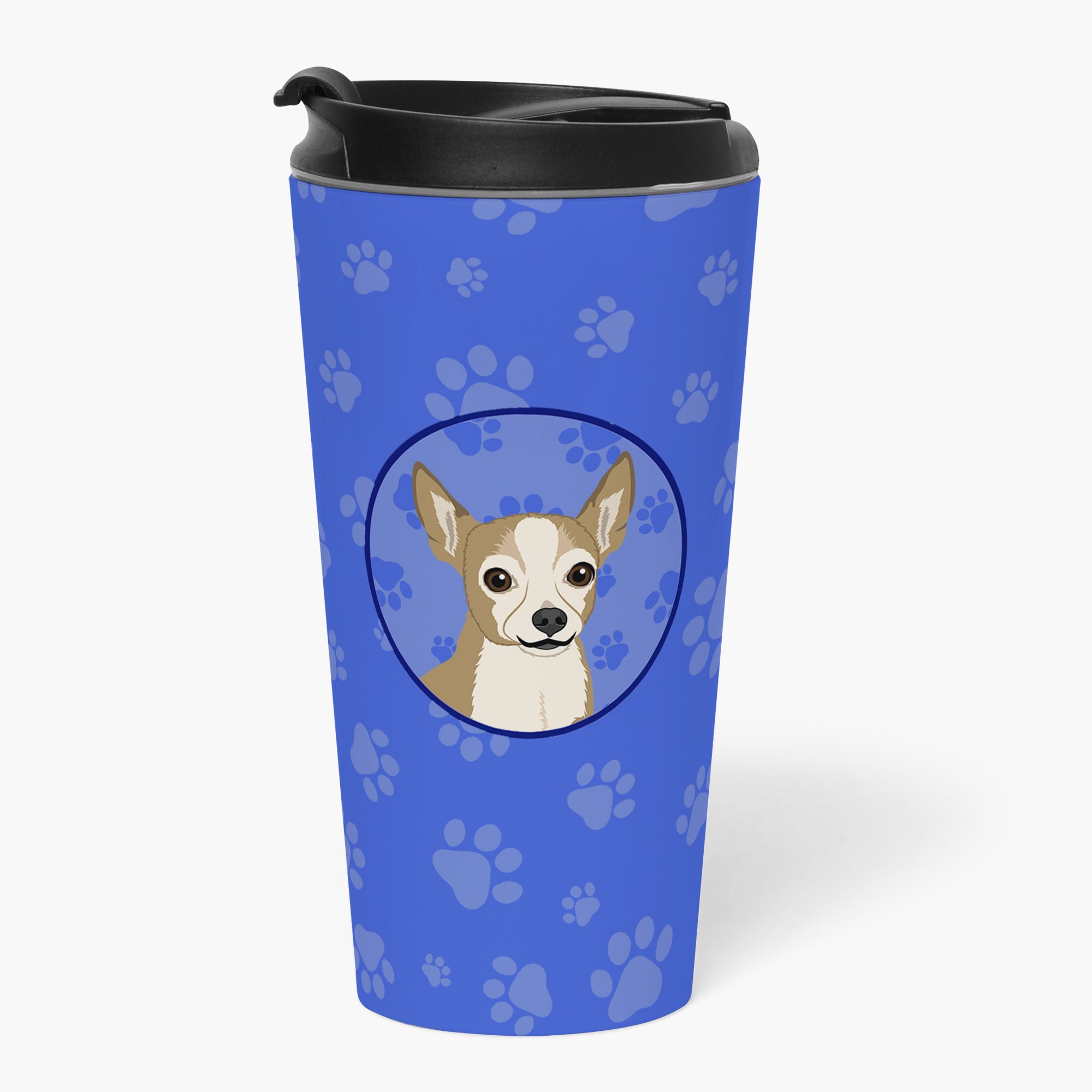Buy this Chihuahua Silver and Tan  Stainless Steel 16 oz  Tumbler
