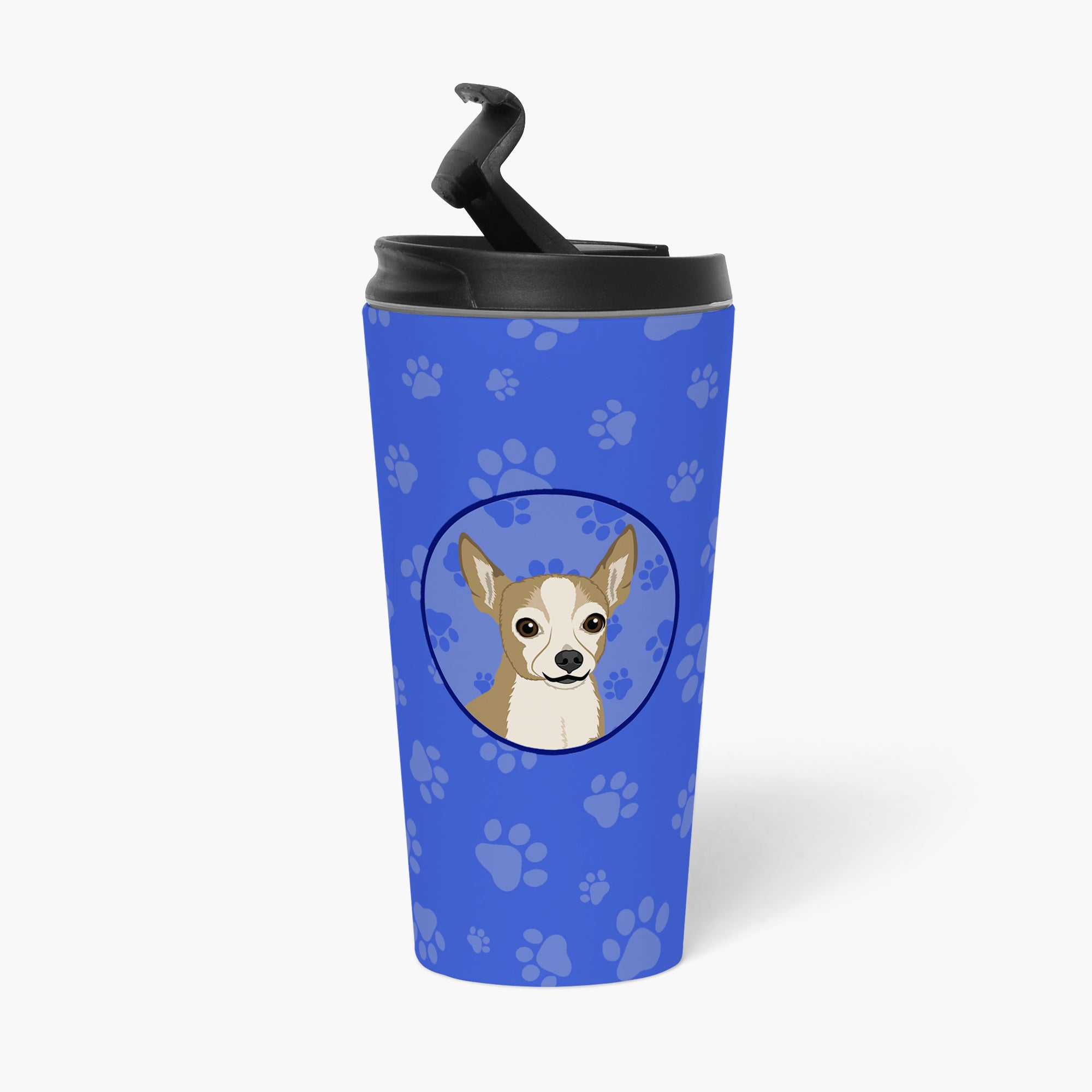 Chihuahua Silver and Tan  Stainless Steel 16 oz  Tumbler - the-store.com