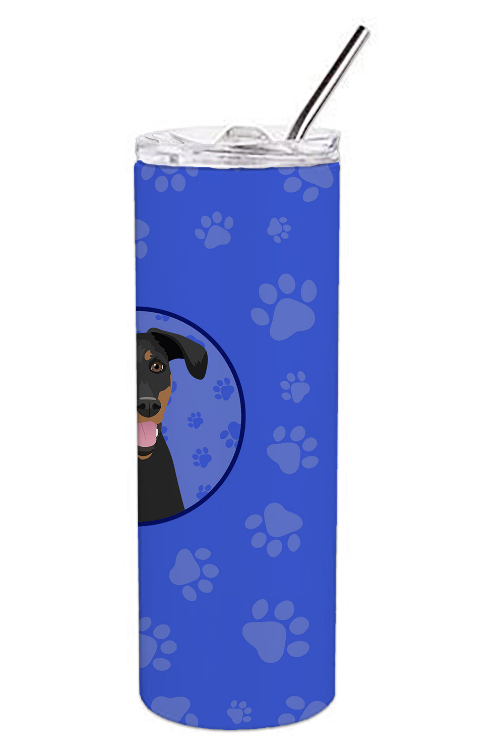 Doberman Pinscher Black and Rust Natural Ears #1  Stainless Steel 20 oz Skinny Tumbler - the-store.com