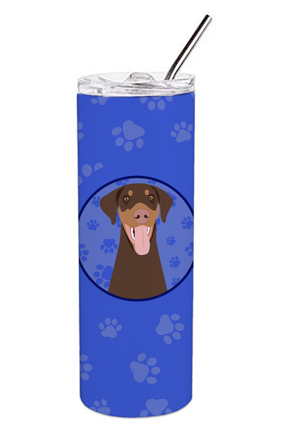 Buy this Doberman Pinscher Red and Rust Natural Ears #1  Stainless Steel 20 oz Skinny Tumbler