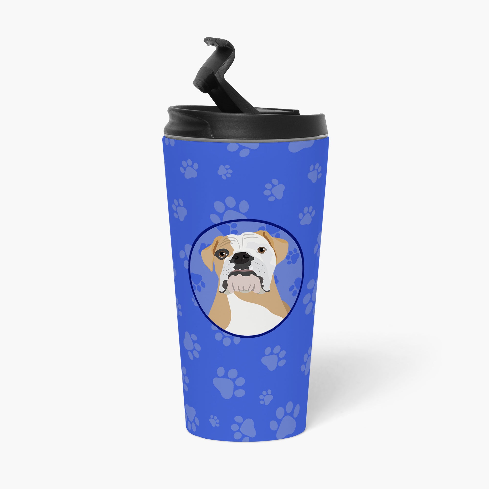 English Bulldog Fawn and White  Stainless Steel 16 oz  Tumbler - the-store.com