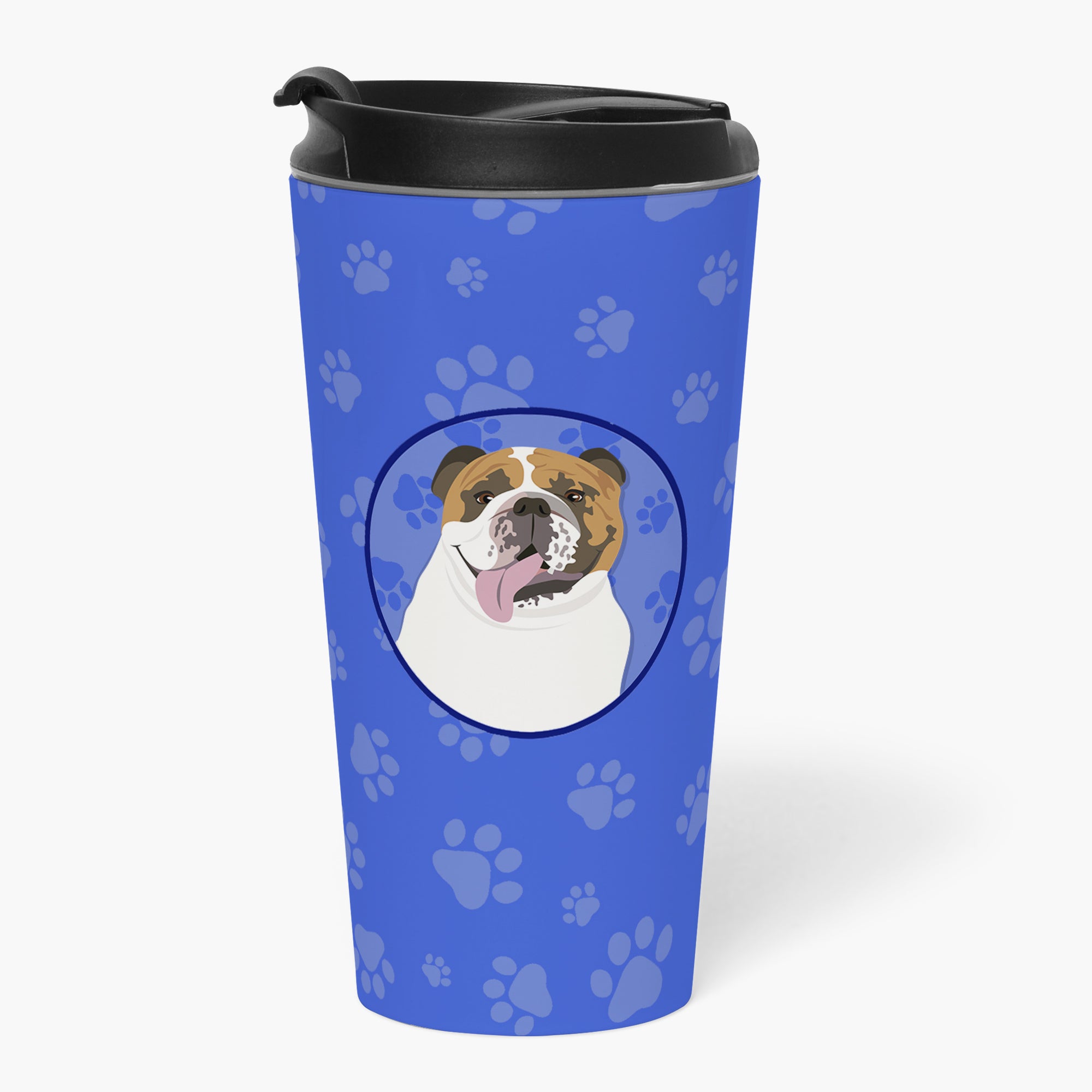 English Bulldog Tricolor #1  Stainless Steel 16 oz  Tumbler - the-store.com