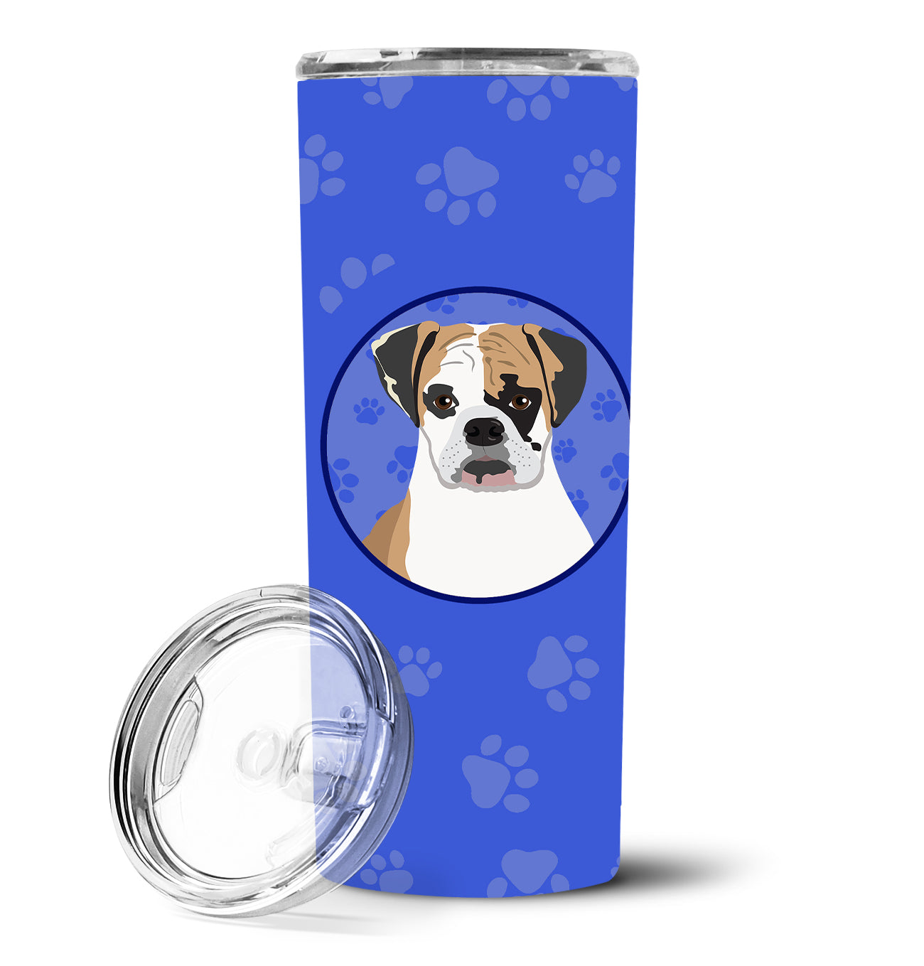 English Bulldog Tricolor #2  Stainless Steel 20 oz Skinny Tumbler - the-store.com