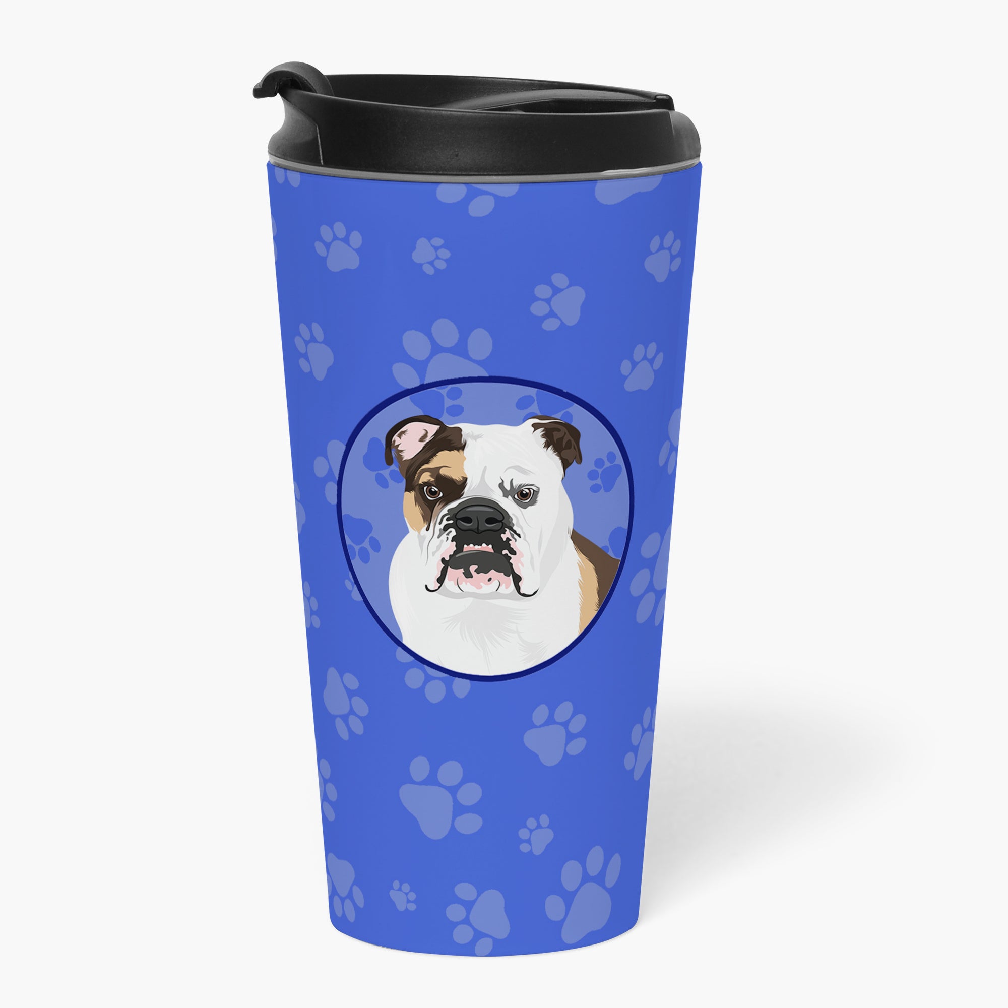 English Bulldog Tricolor #3  Stainless Steel 16 oz  Tumbler - the-store.com