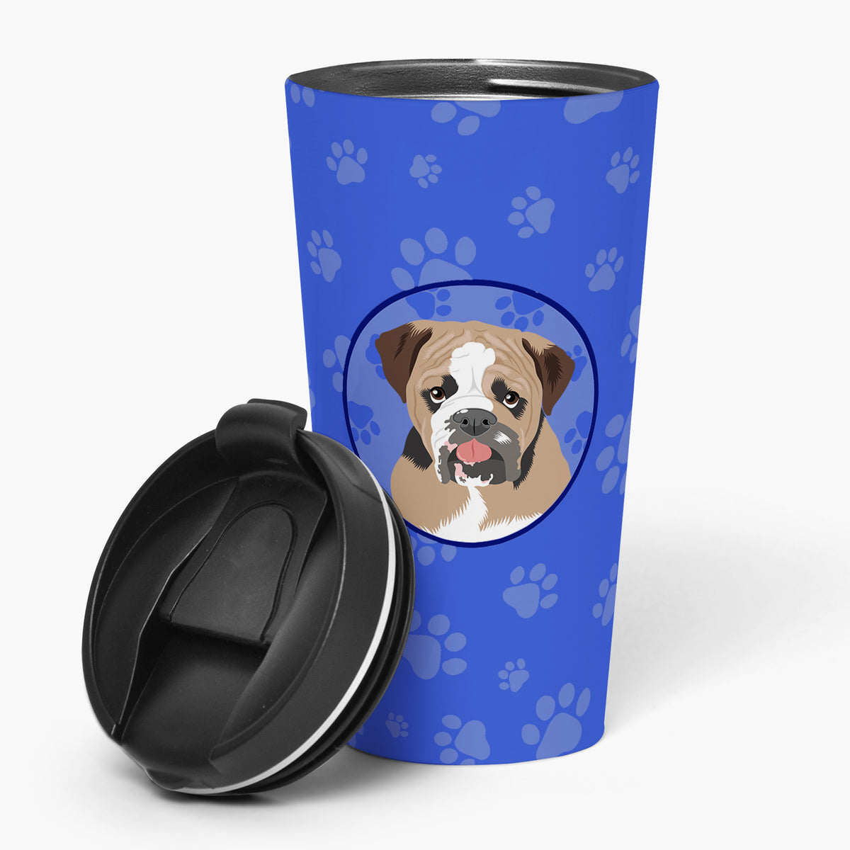 Buy this English Bulldog Tricolor #4  Stainless Steel 16 oz  Tumbler
