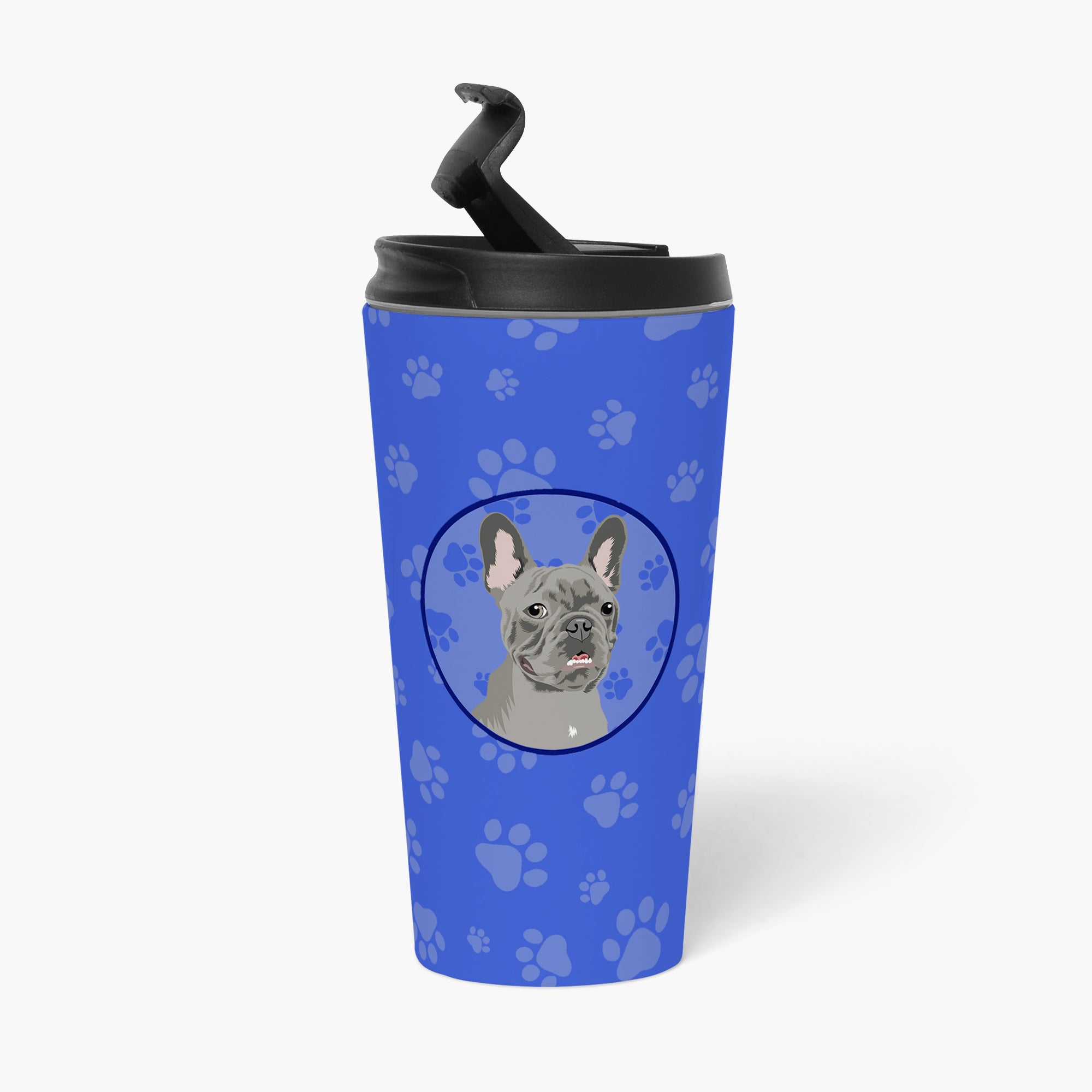 French Bulldog Blue  Stainless Steel 16 oz  Tumbler - the-store.com