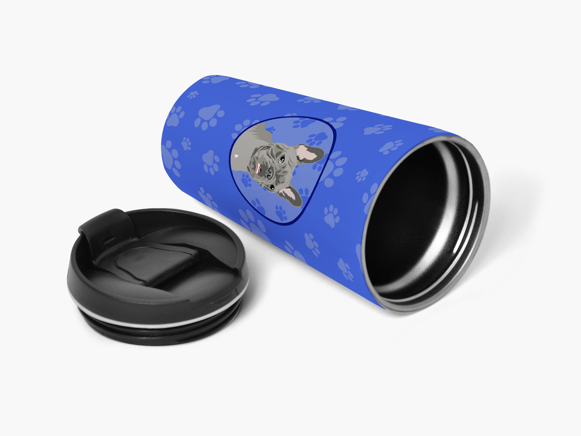French Bulldog Blue  Stainless Steel 16 oz  Tumbler - the-store.com