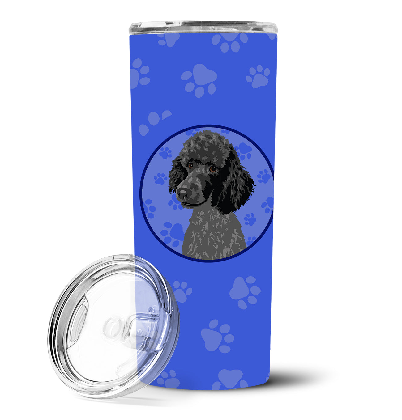 Poodle Standard Black  Stainless Steel 20 oz Skinny Tumbler - the-store.com