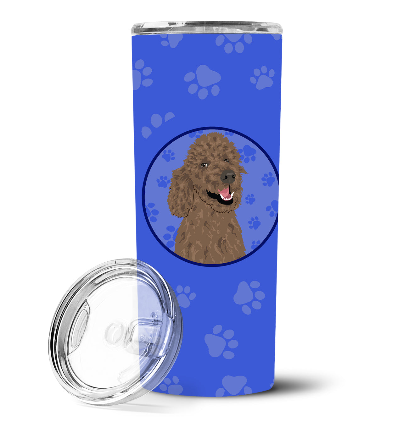 Poodle Standard Brown  Stainless Steel 20 oz Skinny Tumbler - the-store.com
