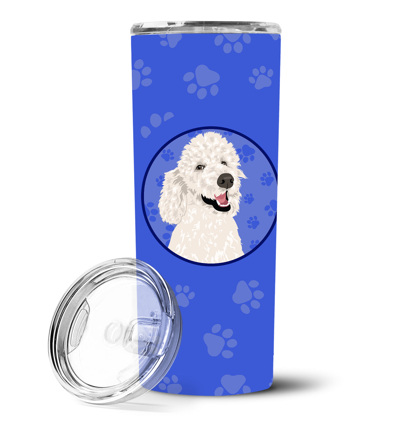 Poodle Standard White  Stainless Steel 20 oz Skinny Tumbler - the-store.com