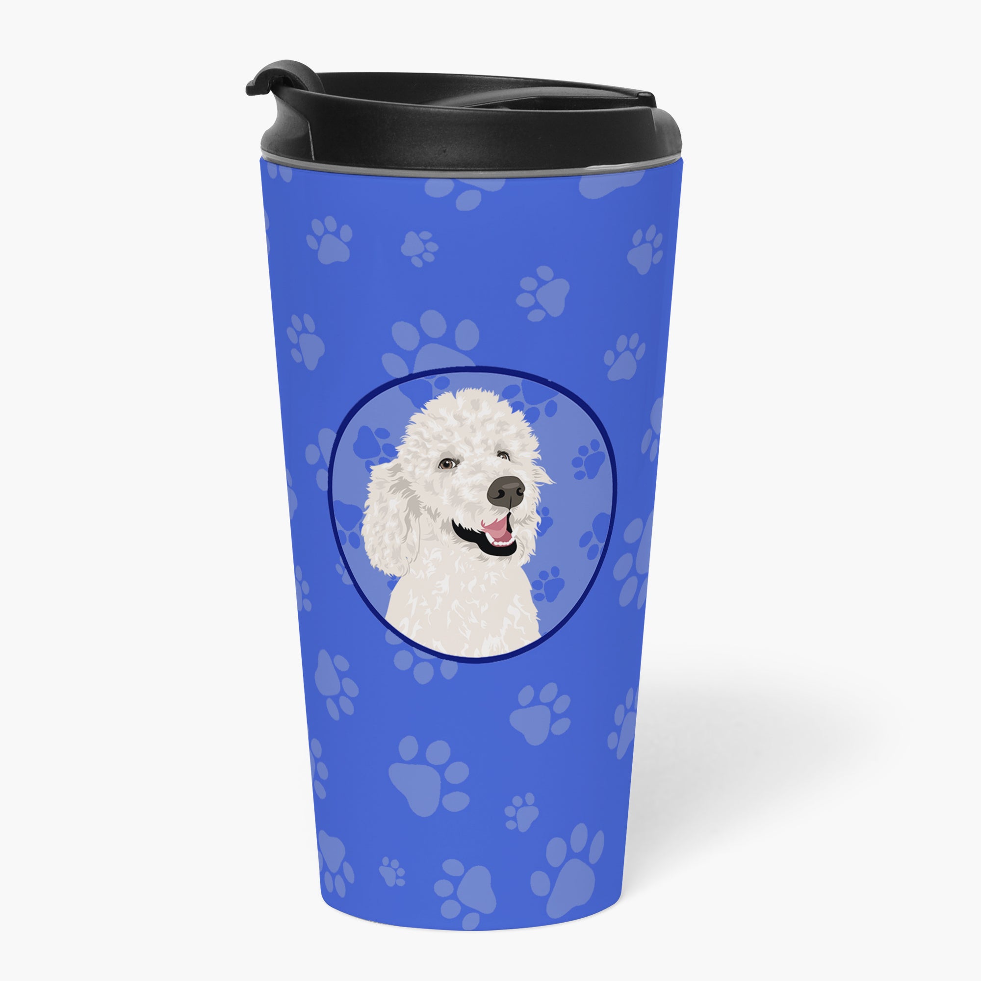 Poodle Standard White  Stainless Steel 16 oz  Tumbler - the-store.com