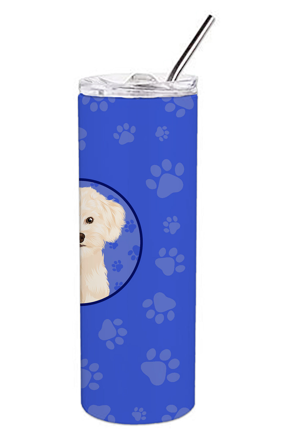 Poodle Toy Cream  Stainless Steel 20 oz Skinny Tumbler - the-store.com