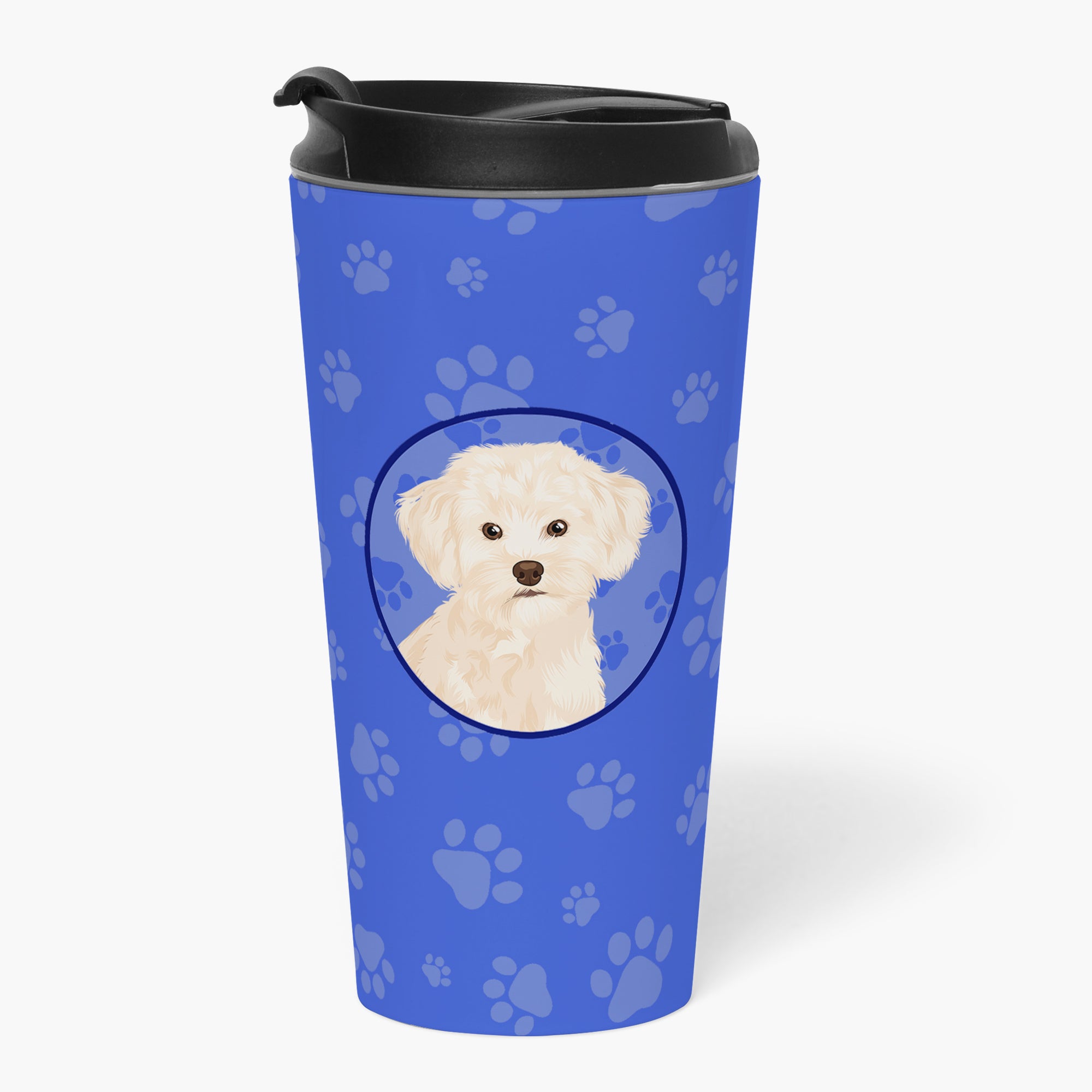 Poodle Toy Cream  Stainless Steel 16 oz  Tumbler - the-store.com