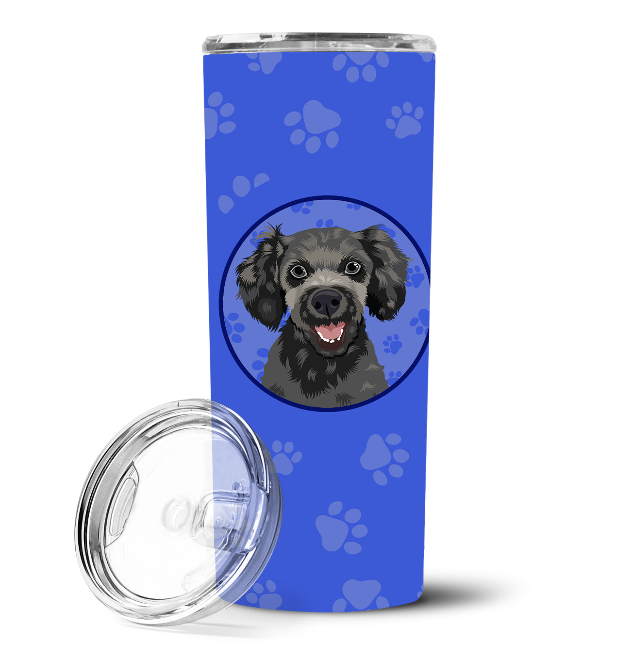 Poodle Toy Grey  Stainless Steel 20 oz Skinny Tumbler - the-store.com