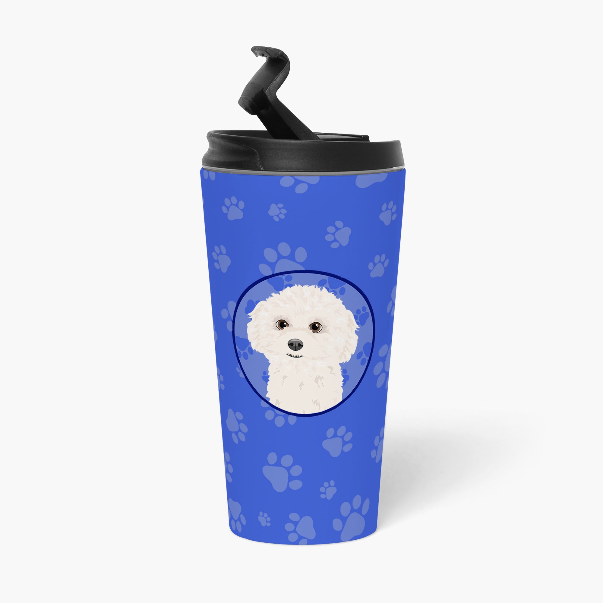 Poodle Toy White  Stainless Steel 16 oz  Tumbler - the-store.com