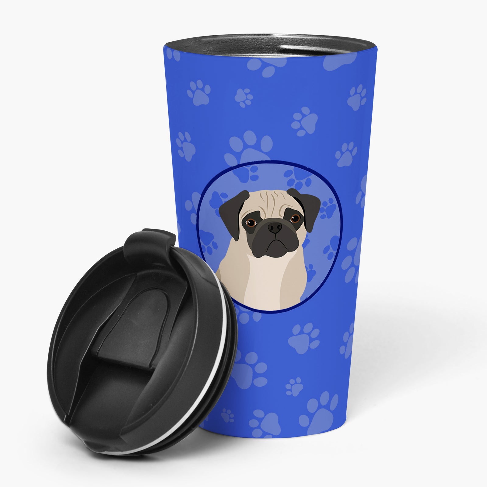 Buy this Pug Fawn #3  Stainless Steel 16 oz  Tumbler