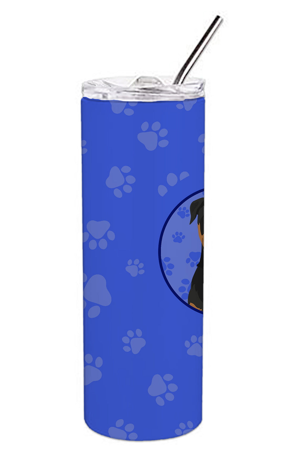 Rottweiler Black and Mahogany  Stainless Steel 20 oz Skinny Tumbler - the-store.com