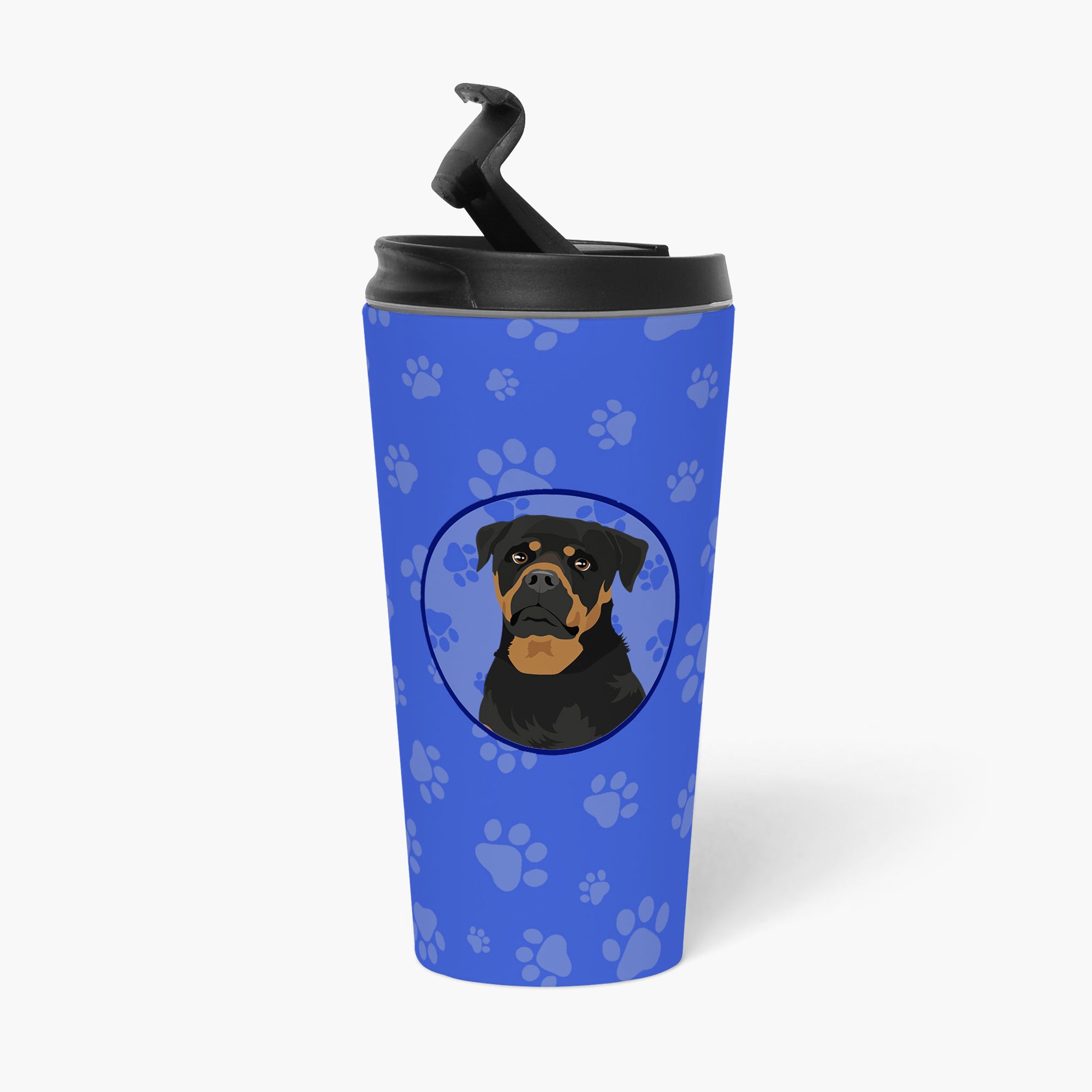 Rottweiler Black and Mahogany  Stainless Steel 16 oz  Tumbler - the-store.com