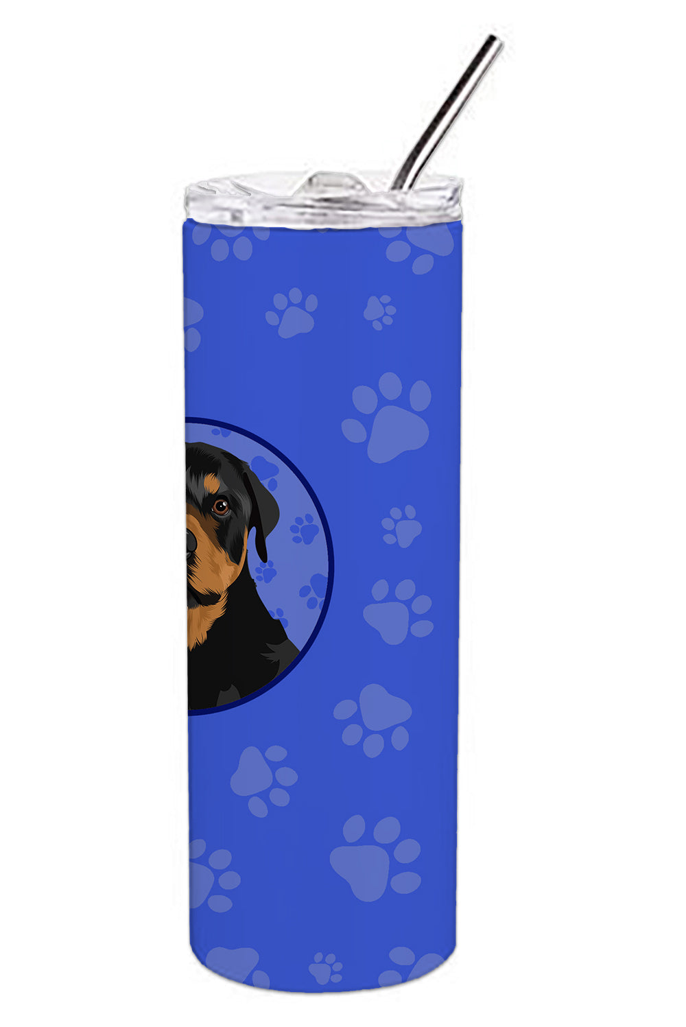 Rottweiler Black and Rust  Stainless Steel 20 oz Skinny Tumbler - the-store.com