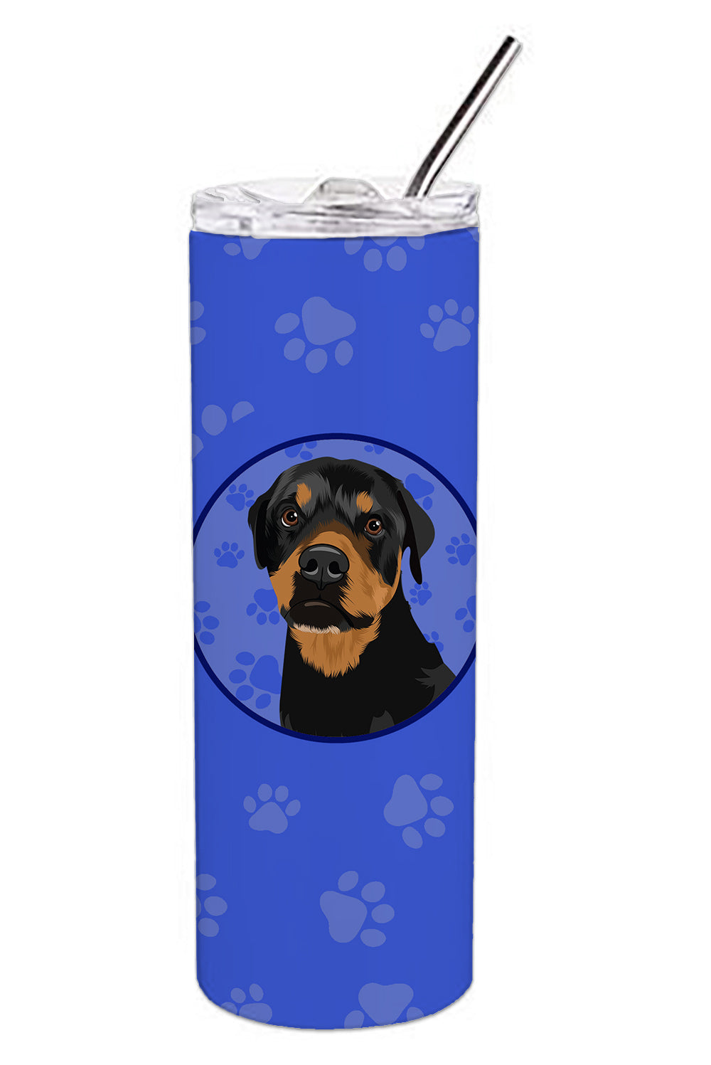 Buy this Rottweiler Black and Rust  Stainless Steel 20 oz Skinny Tumbler