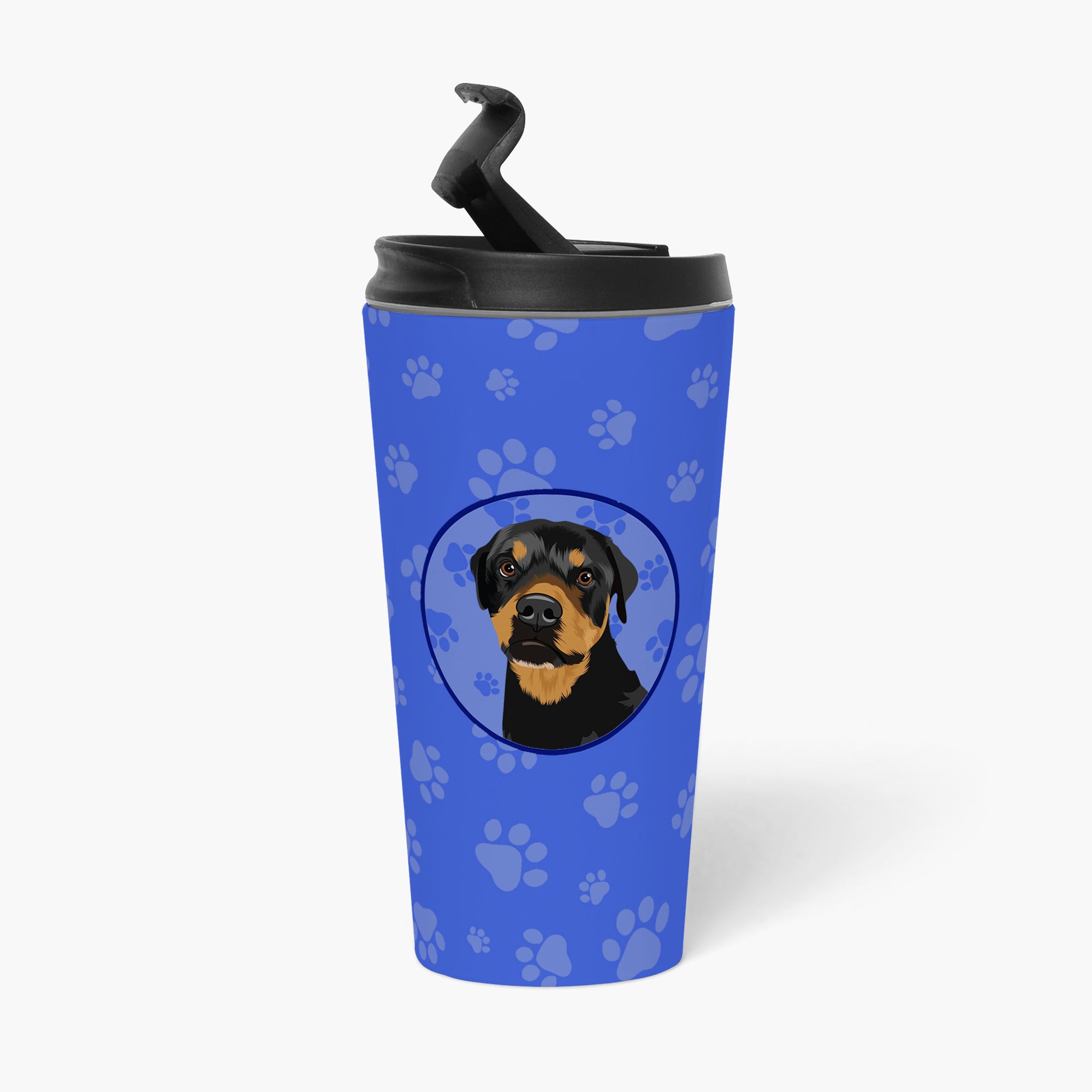 Rottweiler Black and Rust  Stainless Steel 16 oz  Tumbler - the-store.com
