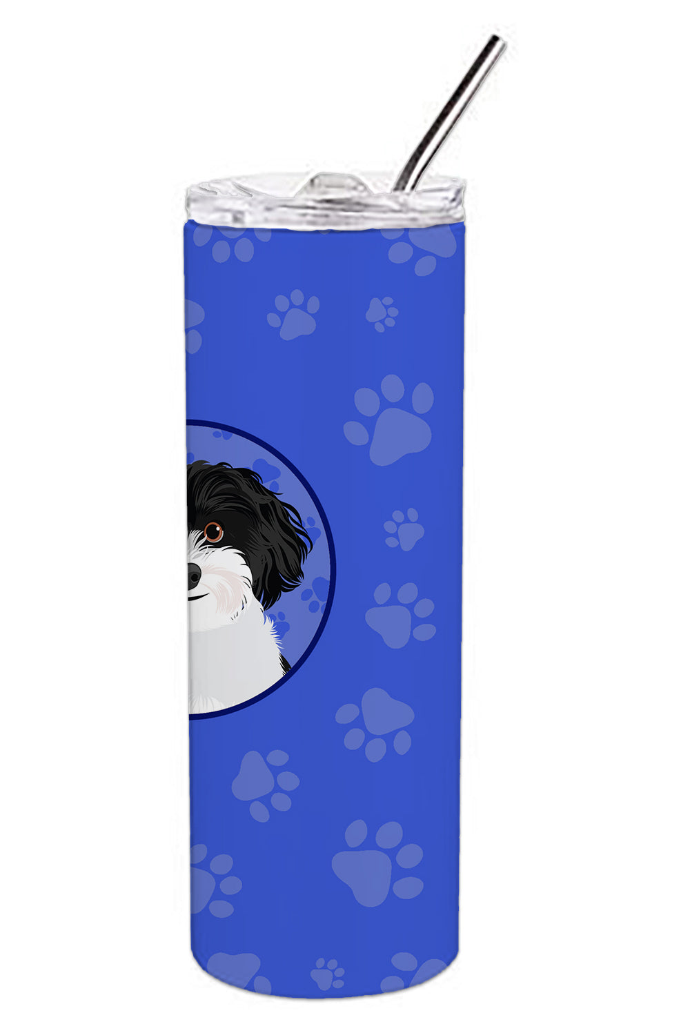 Shih-Tzu Black and White #1  Stainless Steel 20 oz Skinny Tumbler - the-store.com