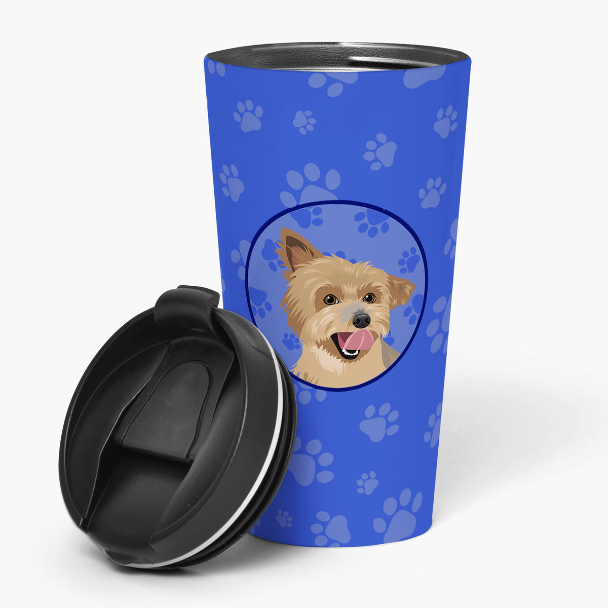 Buy this Yorkie Blue and Gold  Stainless Steel 16 oz  Tumbler