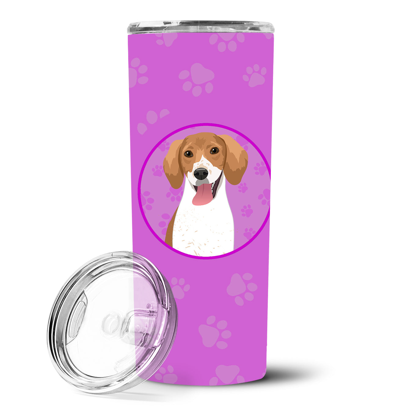 Beagle Red and White Red Ticked #2 Stainless Steel 20 oz Skinny Tumbler - the-store.com