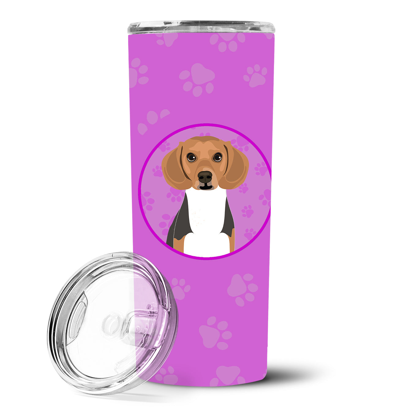 Beagle Tricolor #1 Stainless Steel 20 oz Skinny Tumbler - the-store.com