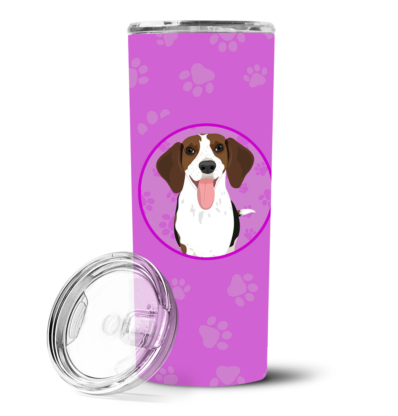 Beagle Tricolor Red Ticked #3 Stainless Steel 20 oz Skinny Tumbler - the-store.com