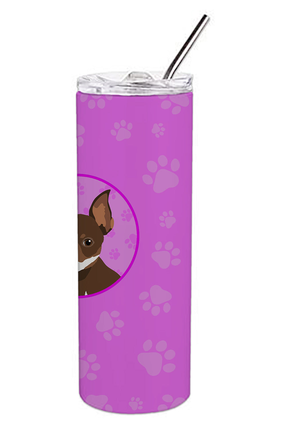 Chihuahua Chocolate and White #2 Stainless Steel 20 oz Skinny Tumbler - the-store.com