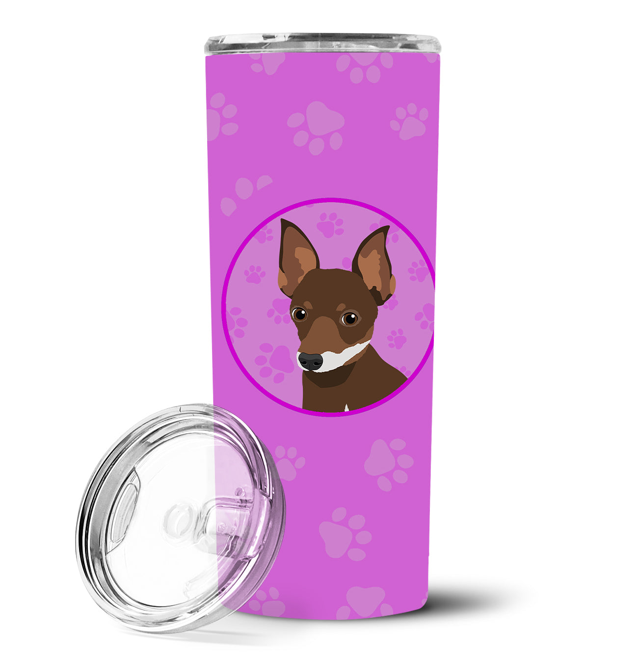 Chihuahua Chocolate and White #2 Stainless Steel 20 oz Skinny Tumbler - the-store.com