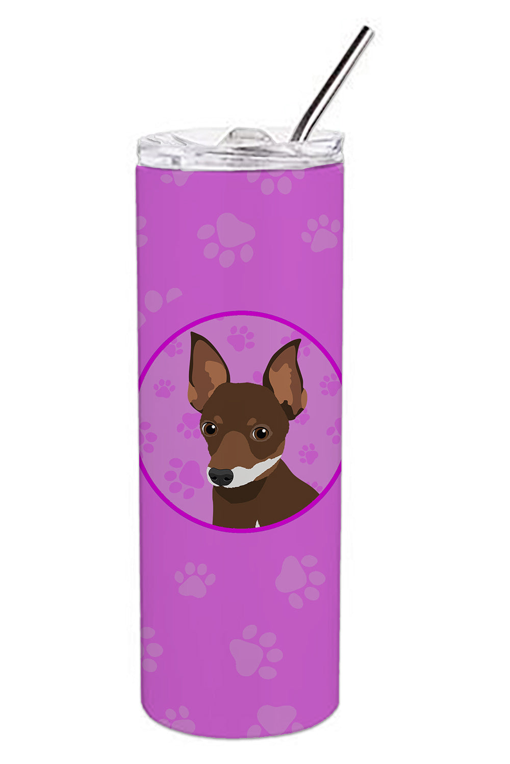 Buy this Chihuahua Chocolate and White #2 Stainless Steel 20 oz Skinny Tumbler