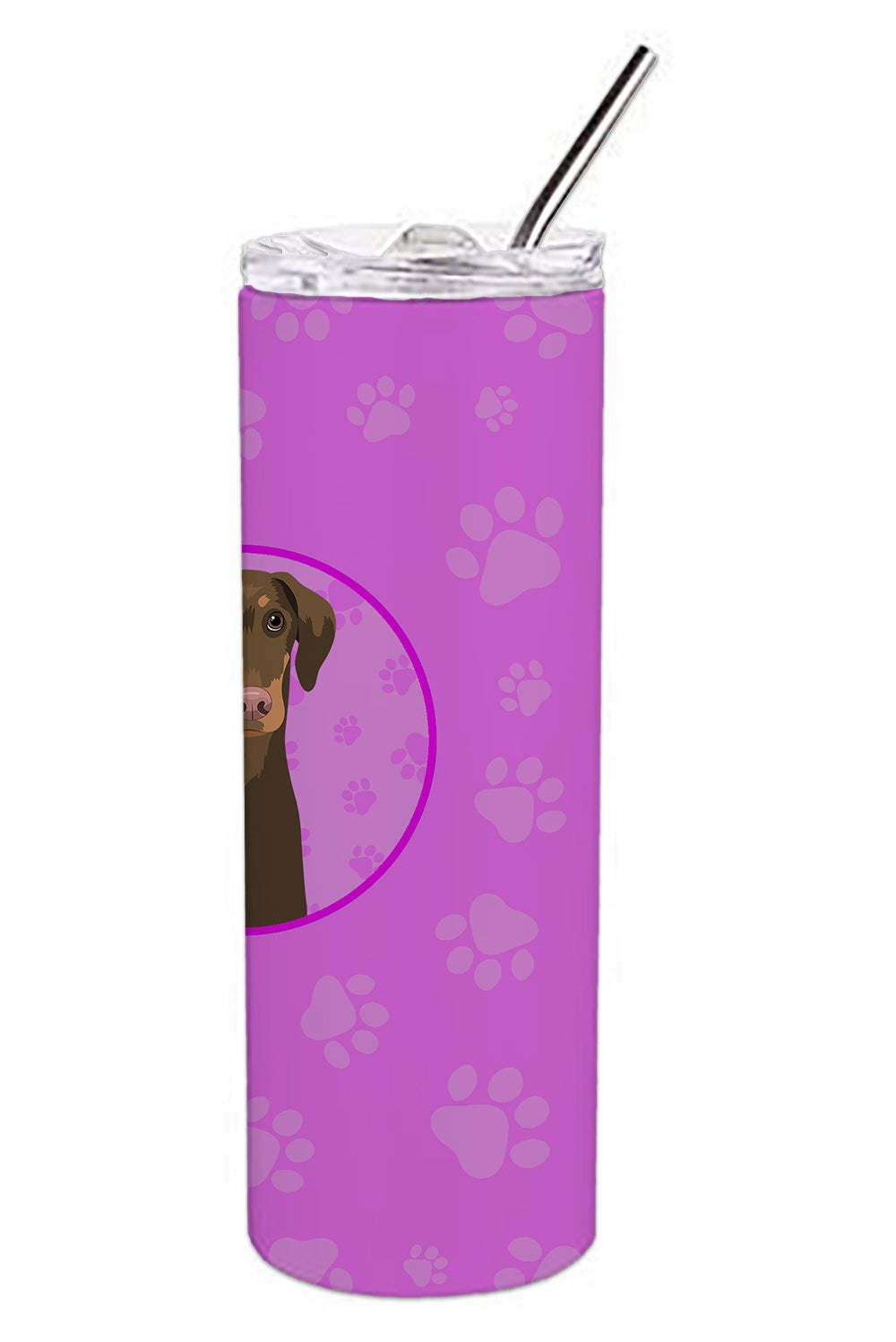 Doberman Pinscher Red and Rust Natural Ears #2 Stainless Steel 20 oz Skinny Tumbler - the-store.com