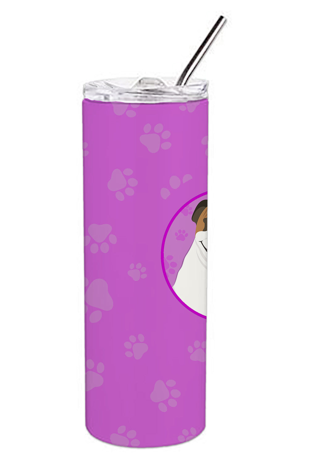 English Bulldog Tricolor #1 Stainless Steel 20 oz Skinny Tumbler - the-store.com