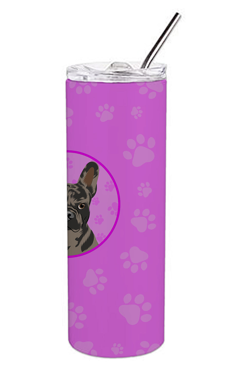 French Bulldog Chocolate Stainless Steel 20 oz Skinny Tumbler - the-store.com