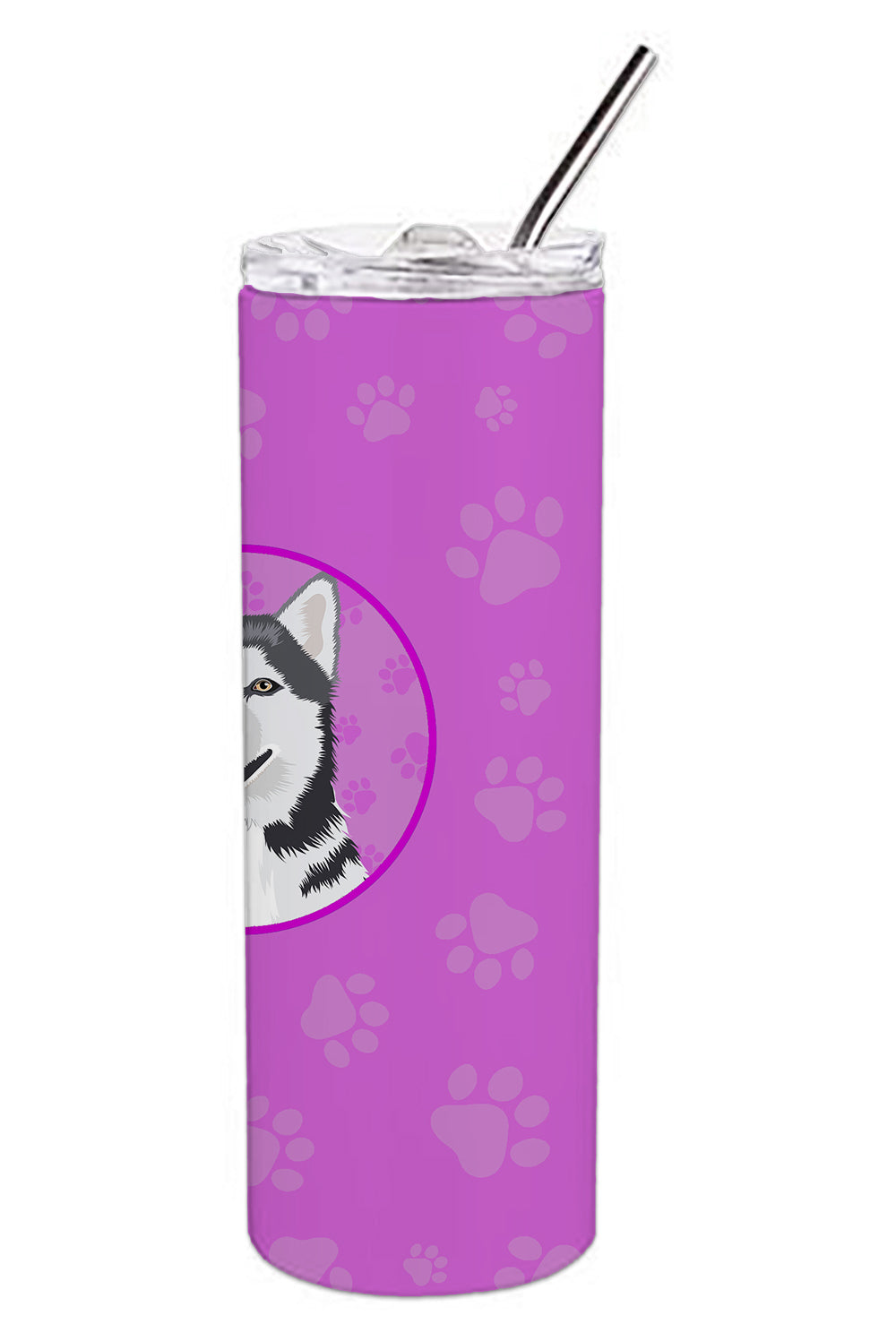 Siberian Husky Silver and White #1 Stainless Steel 20 oz Skinny Tumbler - the-store.com