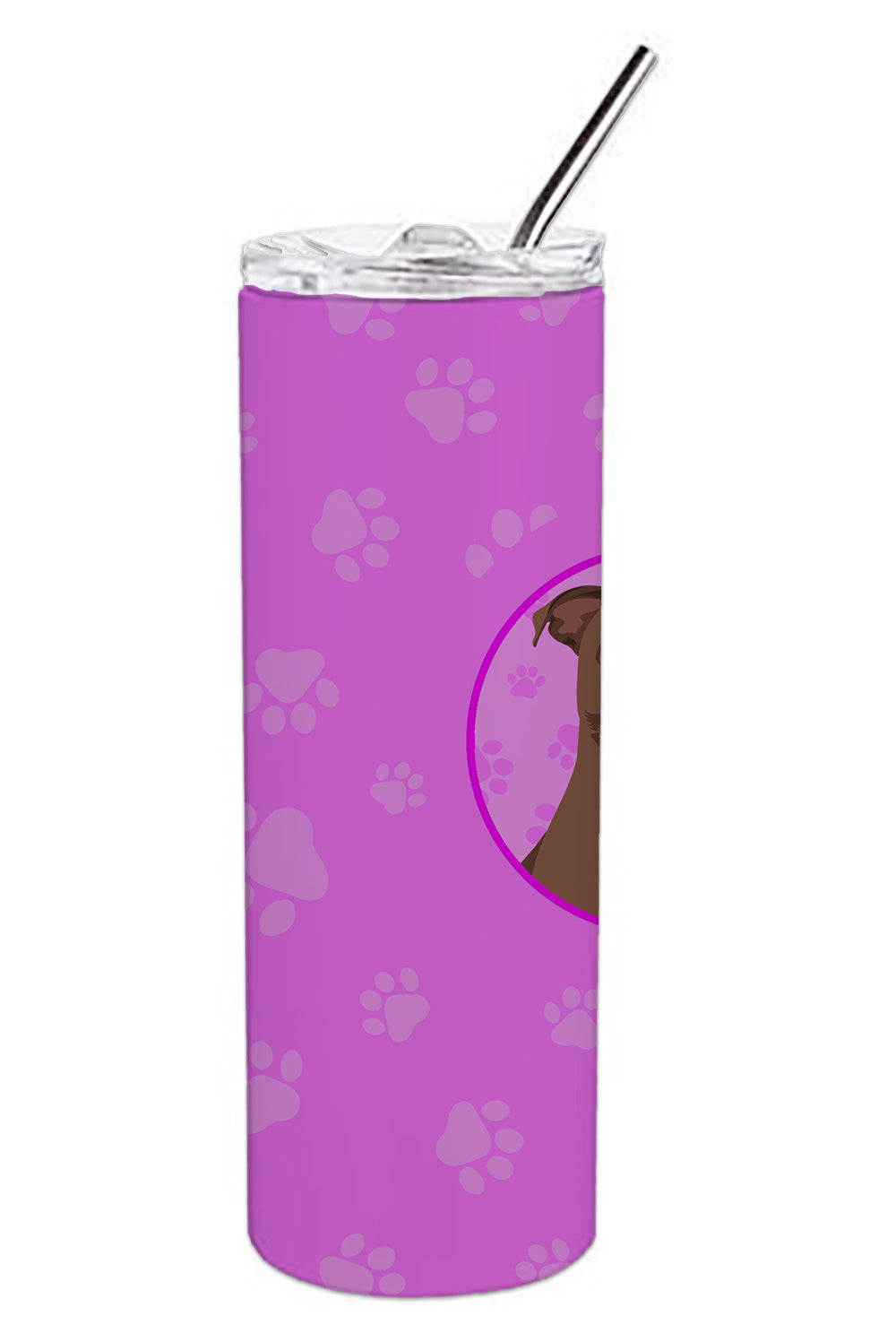 Pit Bull Chocolate Stainless Steel 20 oz Skinny Tumbler - the-store.com