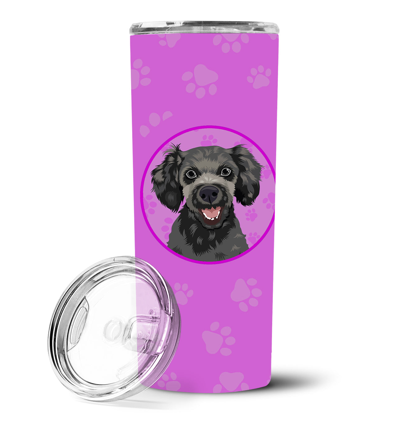 Poodle Toy Grey Stainless Steel 20 oz Skinny Tumbler - the-store.com