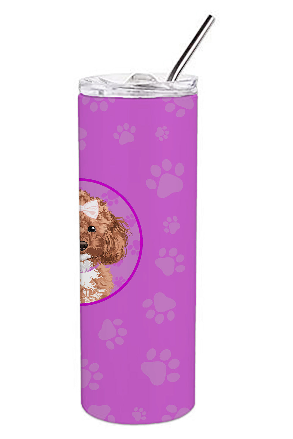 Poodle Toy Red Stainless Steel 20 oz Skinny Tumbler - the-store.com
