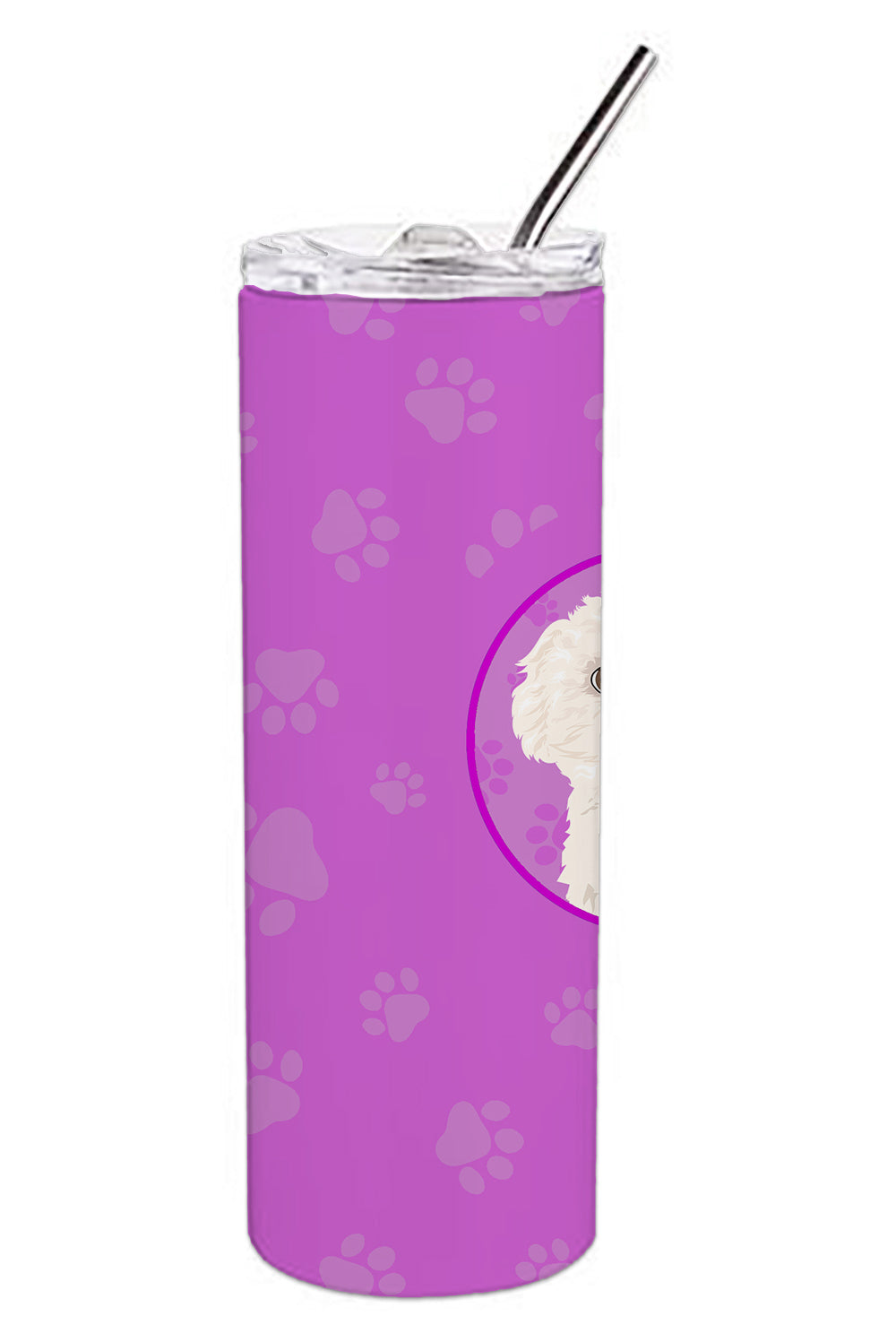 PoodleToy White Stainless Steel 20 oz Skinny Tumbler - the-store.com