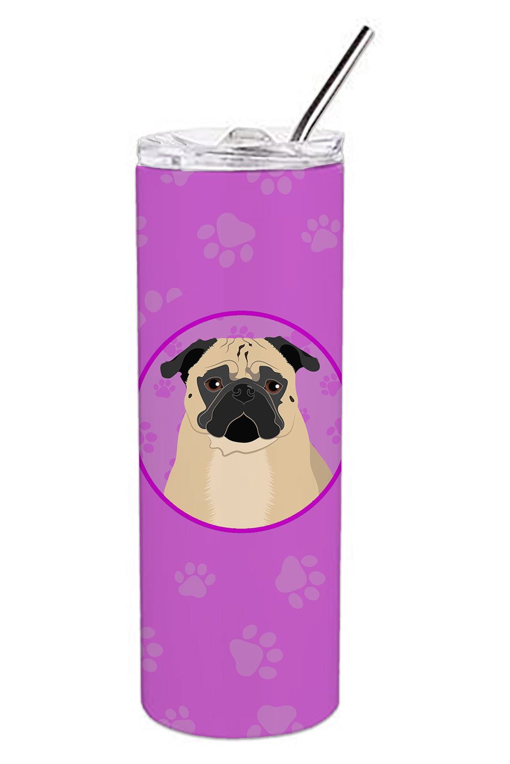 Buy this Pug Fawn #1 Stainless Steel 20 oz Skinny Tumbler