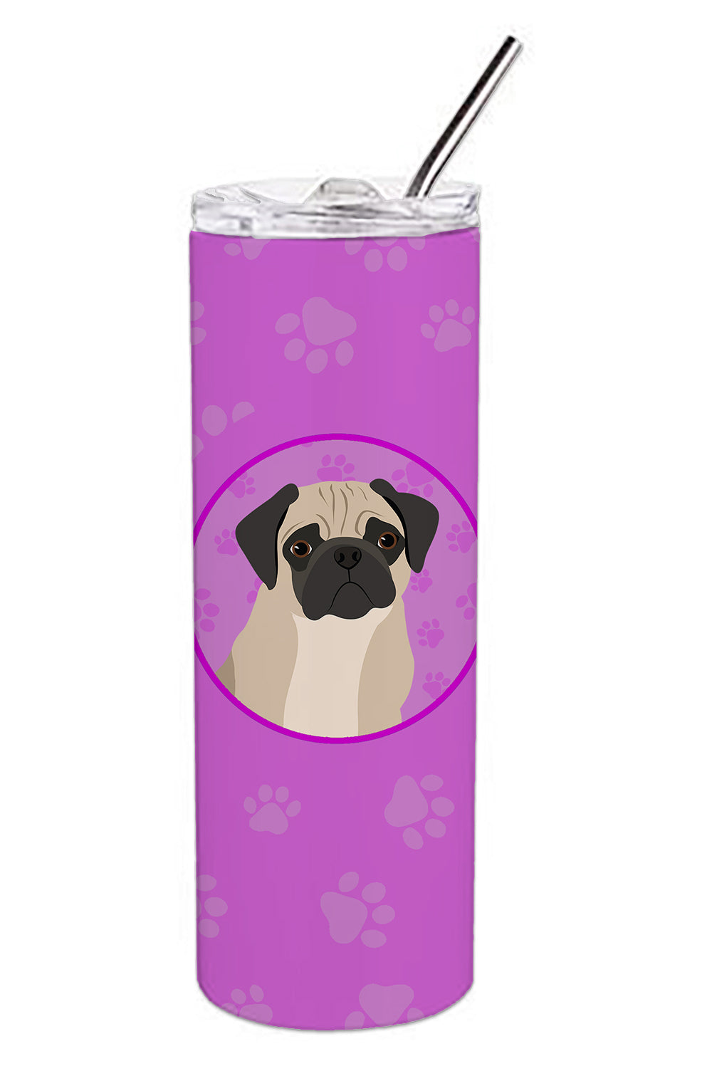 Buy this Pug Fawn #3 Stainless Steel 20 oz Skinny Tumbler