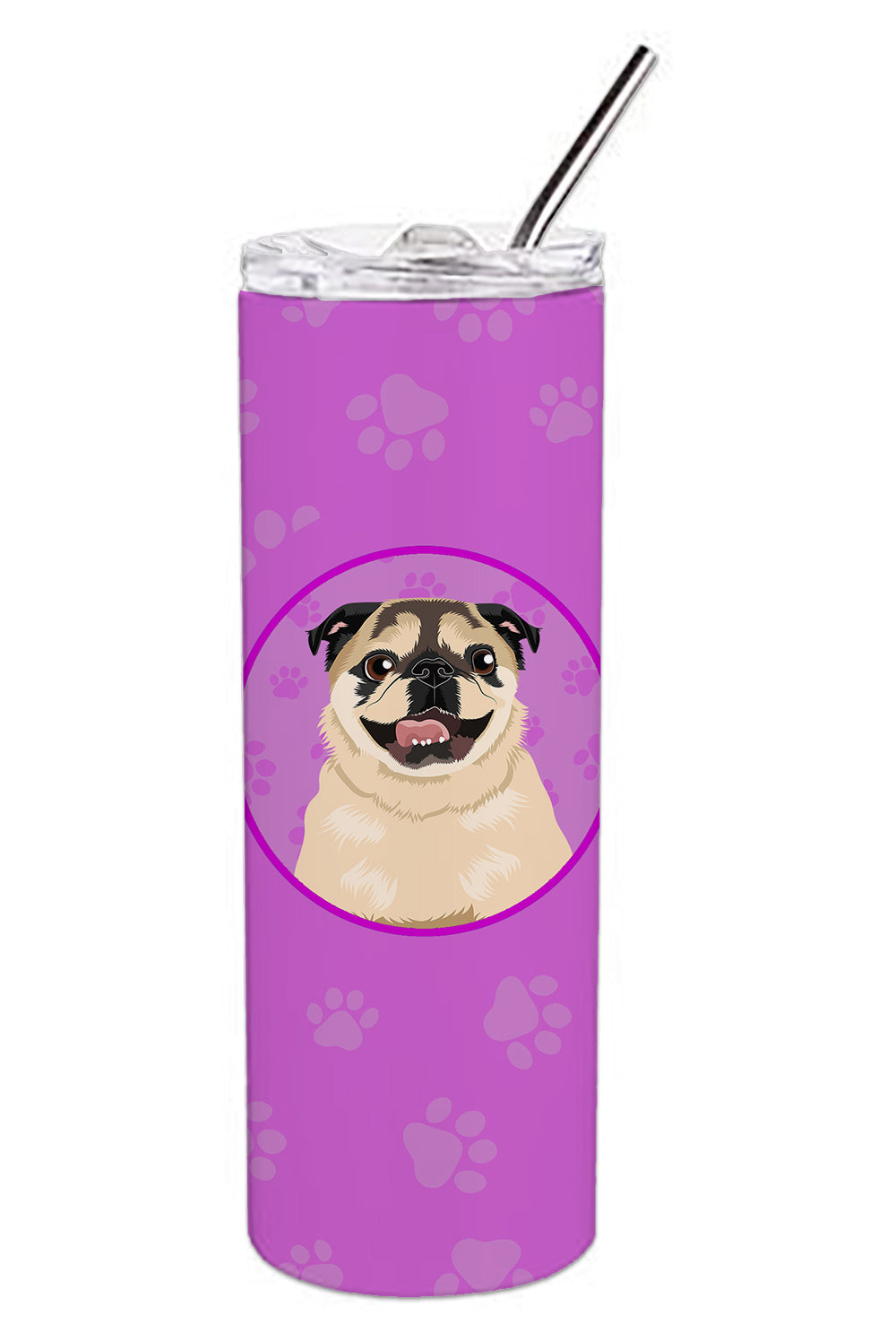 Buy this Pug Fawn #5 Stainless Steel 20 oz Skinny Tumbler