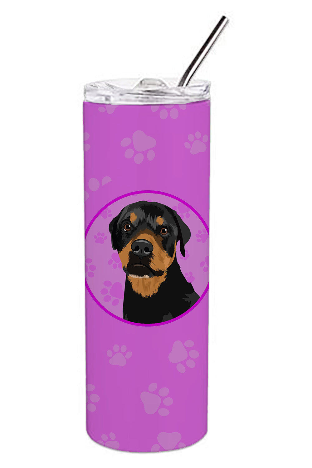 Buy this Rottweiler Black and Rust Stainless Steel 20 oz Skinny Tumbler