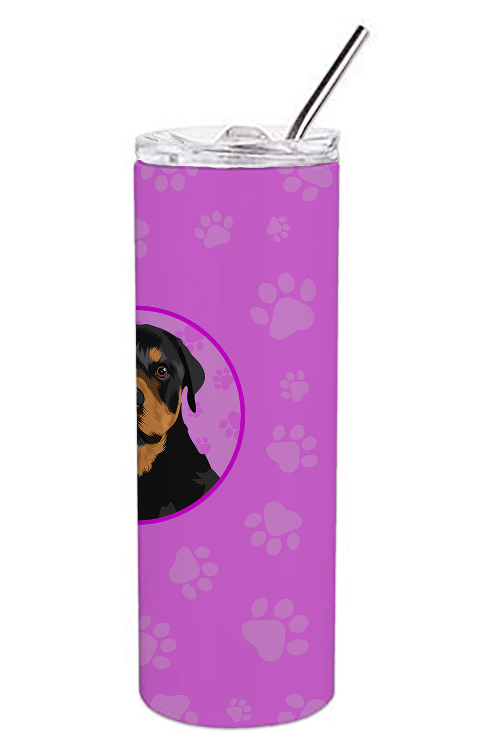 Rottweiler Black and Rust Stainless Steel 20 oz Skinny Tumbler - the-store.com
